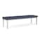 Lesro Lenox Steel 3 Seat Bench, Denim (Blue) Seat, Denim Back, 67 W 21 L 18.5 H, Linette Vinyl Seat LS3001 - alternate 2